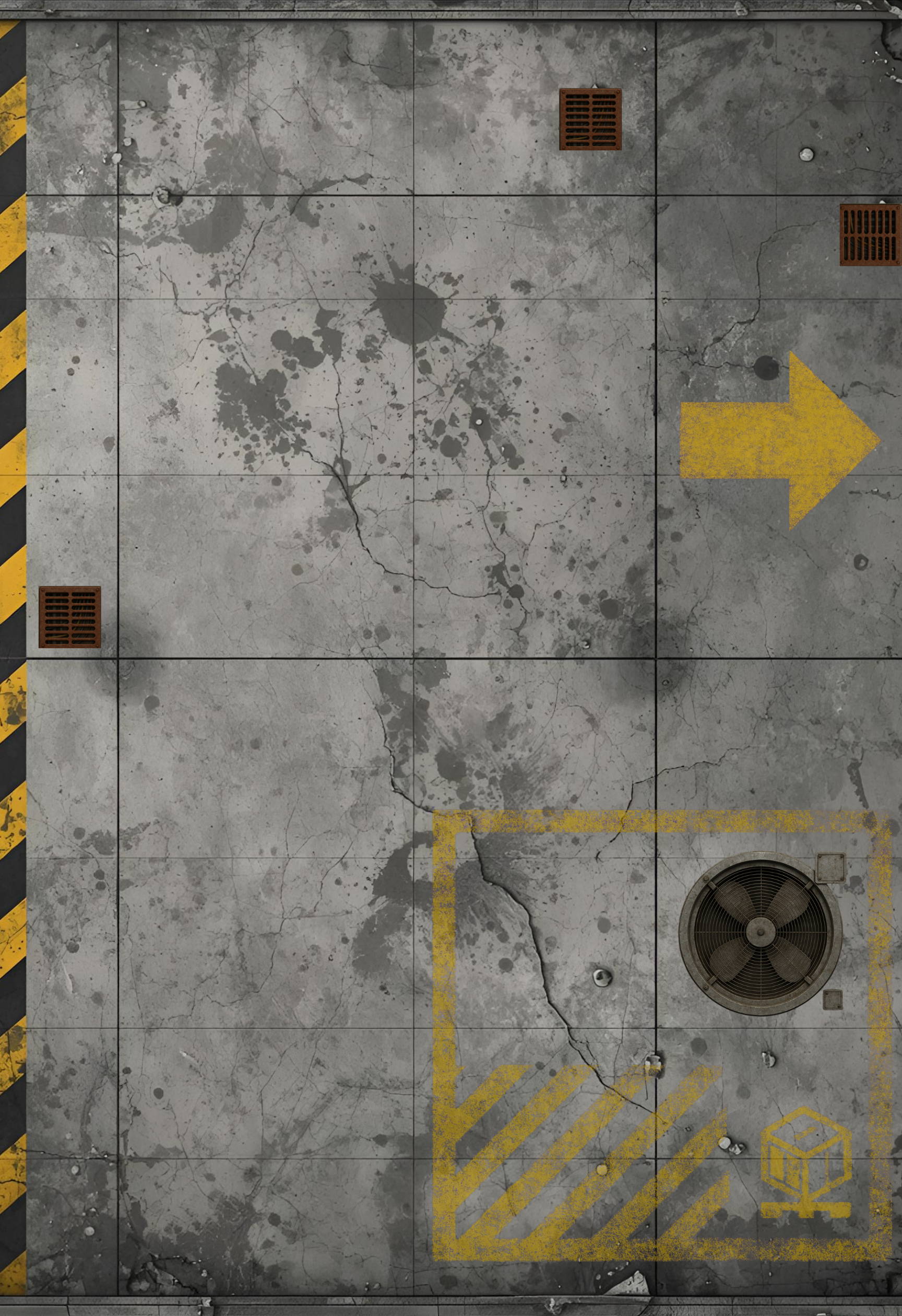 Industrial Nightmare - 55" by 70" 140cm by 180cm Battlemat