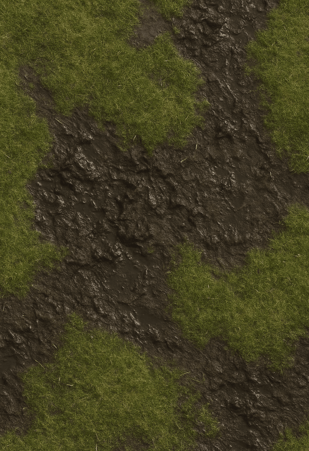 Muddy Meadow - 55" by 70" 140cm by 180cm Battlemat