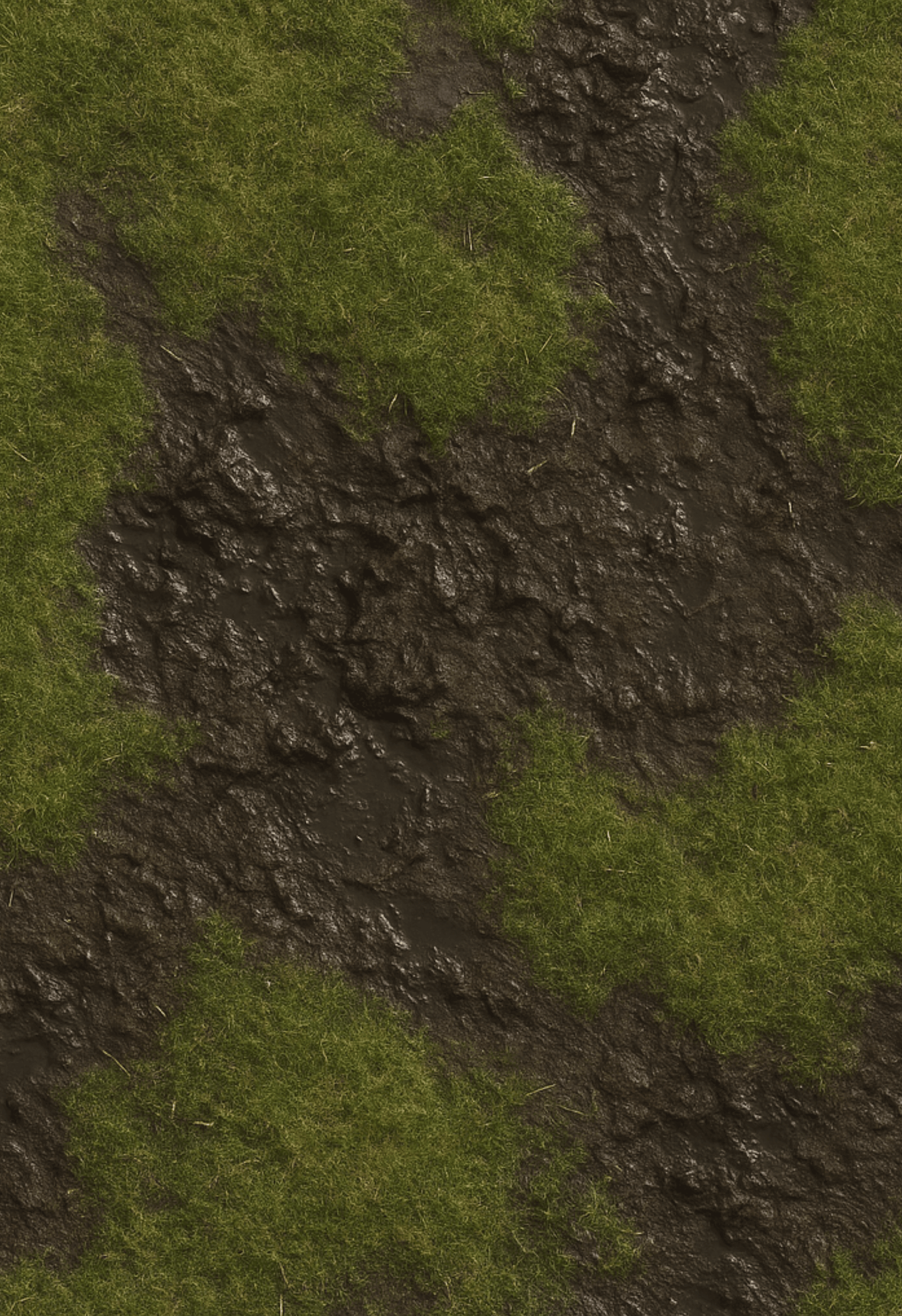 Muddy Meadow - 55" by 70" 140cm by 180cm Battlemat