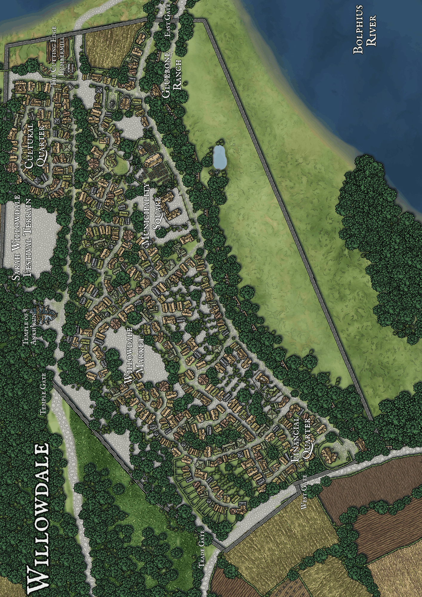 Willowdale Adventure Setting – A Complete RPG Town & Story hub (Digital Download)