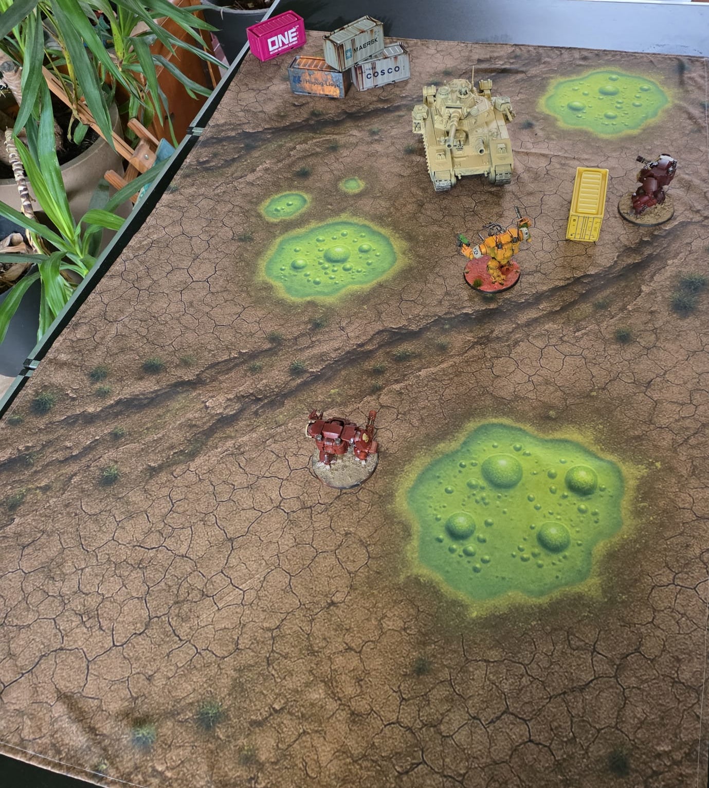 Ultra Cheap Battlemat - Toxic Desert 90x140CM 35.5x55 Inch Playmat for tabletop wargames